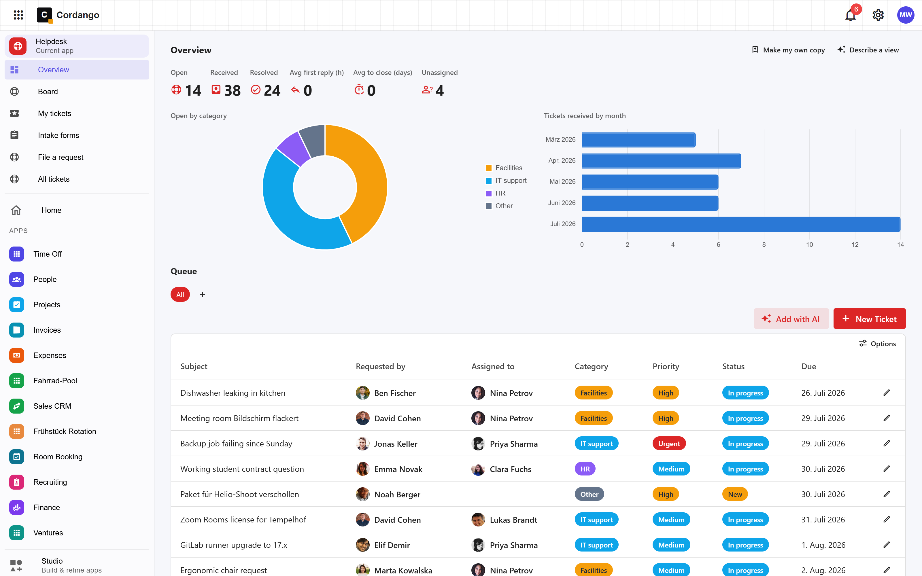 Helpdesk app preview